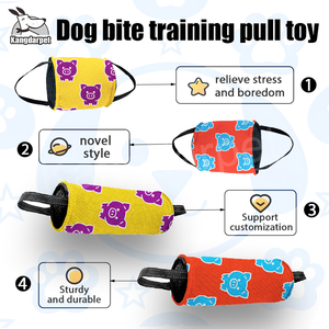 Mainan Tarik Latihan Gigit Anjing yang Tahan Lama - Mainan Tarik Interaktif dengan Pegangan Ganda untuk Anjing Kecil/Sedang/Besar, Pola yang Dapat Disesuaikan - Product Image 3