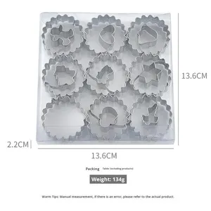 <span class=keywords><strong>Emporte</strong></span>-pièces en acier inoxydable Fondant de Pâques <span class=keywords><strong>Confiture</strong></span> creuse Forme irrégulière <span class=keywords><strong>Emporte</strong></span>-pièce Moule à biscuits Noël Ensemble de 9 pièces en stock - Product Image 4