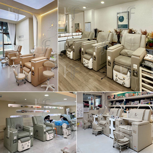 Sillón de <span class=keywords><strong>Pedicura</strong></span> Multifuncional con Respaldo Reclinable <span class=keywords><strong>y</strong></span> Masaje de Pies, Sillón de <span class=keywords><strong>Manicura</strong></span> <span class=keywords><strong>y</strong></span> <span class=keywords><strong>Pedicura</strong></span> - Product Image 6