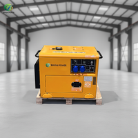 Groupe électrogène diesel portable silencieux refroidi par air Binshi Power 60HZ 110-480V 5 KVA 6KVA avec fonction ATS en option