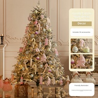 Nouvel Arbre de Noël Artificiel en Cèdre de Haute Qualité, Personnalisé, Écologique, avec Effet Neige Floquée et Base Autoportante pour Salon et Fêtes