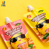 Pochettes souples imprimées multi-tailles pour liquides, avec bec verseur pour jus de fruits et vitamines, et poche stand-up avec bec de distribution