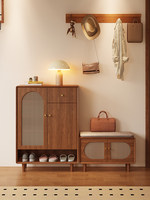 Meuble à chaussures en bois massif, style ancien, multifonction, grande capacité, pour salon, entrée de maison, meuble de maison