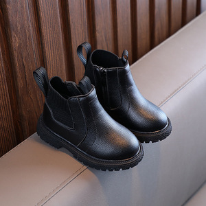 Botas <span class=keywords><strong>Chelsea</strong></span> Unisex para Niños, Primavera-Otoño 2025, Cuero Artificial, Cierre Lateral con Cremallera, Suela Suave y Cómoda - Product Image 2