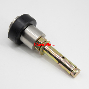 Tope de <span class=keywords><strong>puerta</strong></span> montado en <span class=keywords><strong>suelo</strong></span> de acero inoxidable cepillado de 25mm de diámetro con amortiguador Circular negro - Product Image 5
