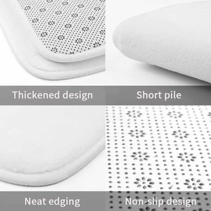 Peinture numérique moderne Ensemble de salle de bain Antidérapant Vert Blanc Fleurs Rideau de <span class=keywords><strong>douche</strong></span> <span class=keywords><strong>Mousse</strong></span> à mémoire Tapis de bain Tapis de toilette-Polyester - Product Image 5