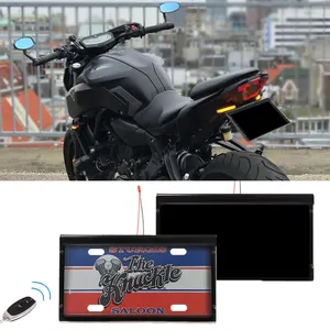 License Plate Holder With Remote Car Number Motorcycle Licence Plate Hide