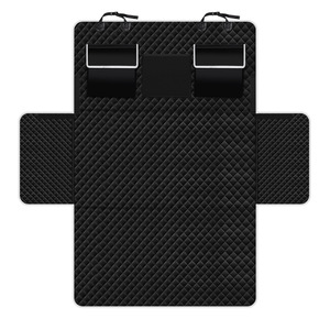 Funda Protectora para Asiento Trasero de Coche, Tela Oxford Impermeable, Negra, Rectangular, con Bolsillos Dobles para Almacenamiento en el Maletero de SUV - Product Image 1