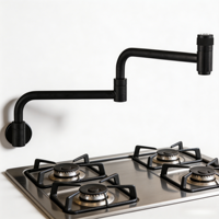 Robinet de cuisine mural pivotant en laiton à poignée unique, design classique et moderne, sur mesure, avec douchette extractible, pour usage hôtelier et domestique, vente en gros