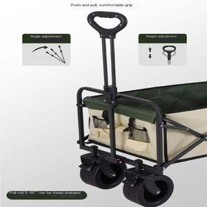 <strong>Folding</strong> <strong>Wagon</strong> With Table,Heavy Duty Utility <strong>Beach</strong> <strong>Wagons</strong> With Opened Tailgate And All-Terrain Wheels For Camping,Garden,Sports - Product Image 5