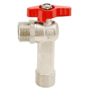 Robinet d'angle à 4 points en cuivre pur à haut débit, robinet d'eau pour chauffe-eau au gaz, toilettes, robinet d'angle amélioré - Product Image 1