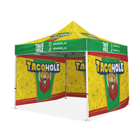 Tentes pliantes personnalisées 10x10 avec structure en aluminium, impression personnalisée, auvent promotionnel pour extérieur, salon professionnel, carnaval