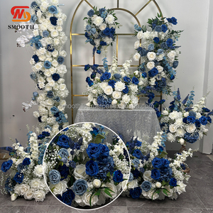 SMOOTH Luxe Bouquet de fleurs artificielles bleues pour événements de mariage et fêtes, arrangement floral décoratif - Product Image 5
