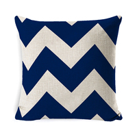 Housse de coussin en coton et lin style géométrique européen moderne, pour coussin lombaire de bureau et coussin de canapé domestique