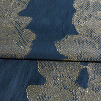 KEER Usine personnalisée TMJG380N Tissu damassé Jacquard Bleu Lurex organique teint en fil Vêtements pour femmes pour les bagages de mariage