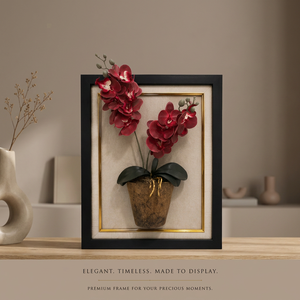 Furniture <b>Frame</b> Modern 3D Floral Wall Art with Red Roses Coir Pot Black <b>Square</b> <b>Frame</b> Living Room Home Decor Valentine's Day Gift - Product Image 4