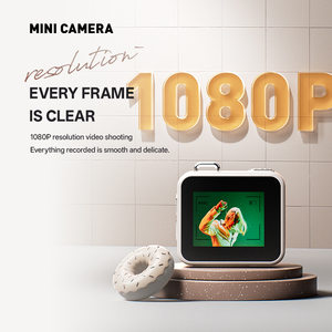 Nhỏ gọn retro mini máy ảnh kỹ thuật số 1080p HD Video Recorder TF SD thẻ 21x-40x 90 độ góc rộng không thấm nước có thể sạc lại - Product Image 2