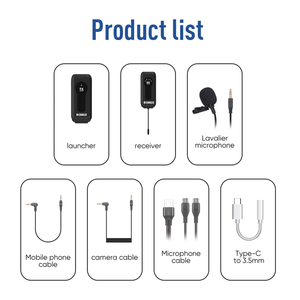 BG-141/142U Microphone professionnel Mini Ultra haute fréquence sans fil Lavalier caméra Microphone téléphonique pour conférence WiFi - Product Image 3