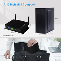 Ordinateur de bureau, processeur Intel 8e génération Core I5-8260U, mini PC industriel sans ventilateur HD Hystou H6