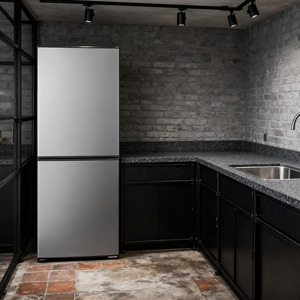 Frigorifero a <span class=keywords><strong>Doppia</strong></span> <span class=keywords><strong>Porta</strong></span> da 175L, 220V, Congelatore a Caricamento dal Basso, Frigorifero Compatto a Risparmio Energetico per Uso Domestico - Product Image 3