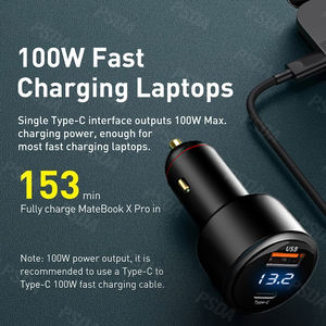 EONLINE-Chargeur de voiture 200W pour Macbook, iPad Pro, ordinateur portable, USB type C, charge QC 5.0 tension, pour iPhone15 - Product Image 5