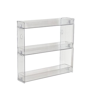 Étagère murale transparente multicouche pour cosmétiques, soins de la peau, vernis à ongles, avec ventouse, anti-poussière, 5 niveaux - Product Image 5