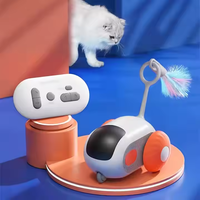 Vente en gros de jouets drôles intelligents pour chat robot avec gravité jouet électrique interactif télécommandé pour chat en plumes