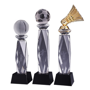 Customizable Crystal Metal Trophies for School Sports Meetings Football Awards & Other Crystal Crafts