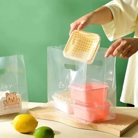 Sac à soufflets latéraux transparent en LDPE/HDPE avec poignée gilet à marquage à chaud, qualité alimentaire, résistant aux chocs, pour aliments pour animaux, lait, sucre