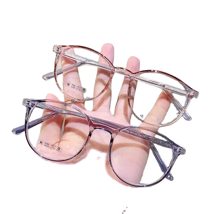 新しい金属製の光学眼鏡フレーム男性用と女性用の近視ラウンドサングラスフレーム