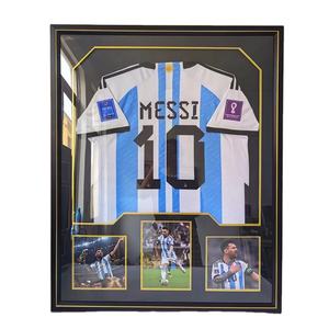 Factory <strong>Messi</strong> Hockey Soccer Uniform <strong>Tshirt</strong> Recycle Photo Frame Jersey Soccer Basketball Display Cases Football Display Case - Product Image 1