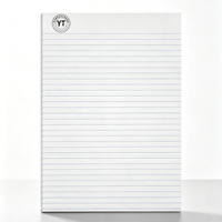 Bloc-notes personnalisé avec logo imprimé, ligné, blanc uni, lignes bleues, bloc-notes de bureau, rappel de réunion, bloc-notes personnalisé