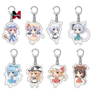 Anime <span class=keywords><strong>Touhou</strong></span> Project llavero Hakurei Reimu Kirisame Marisa Flandre Scarlet Remiria Sukareto acrílico colgante Aleación de moda - Product Image 1