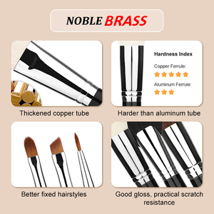 EMF Haute Qualité 8pcs Full Style Maquillage Pinceaux Pour Les Yeux Logo Personnalisé Marque Privée Eyeliner Et Crayon À Sourcils Beautytools - Product Image 3