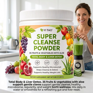 Poudre Détox Super Nettoyante OEM/OEM 35 Fruits Légumes Aloe Soutien Détoxifiant Total Corps et Foie Microbiome Intestinal Poids Sain - Product Image 5