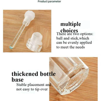 Flacon à bille en verre octogonal transparent pour huiles essentielles et parfums, avec impression sérigraphiée, pour crème contour des yeux