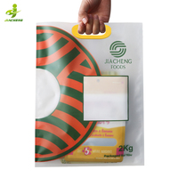 Sacs d'emballage alimentaire scellés en plastique laminé imprimé personnalisé 1kg 2 kg 5kg sacs uniques d'emballage de riz de grain avec poignée