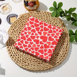 Servilletas listas para enviar 1/4 pliegues 33*33cm Día de San Valentín papel tisú panadería bebida decorativa 2 capas servilleta impresa - Product Image 4