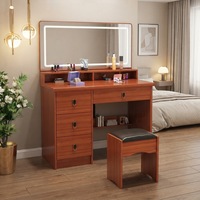 Coiffeuse moderne de chambre à coucher avec miroir LED et tiroirs de rangement, haute qualité à prix abordable