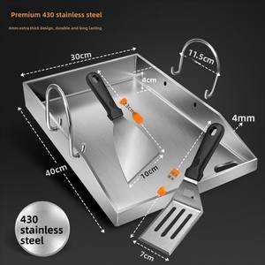 ODM Fournisseur Distributeur Recherché Plaque de Gril à Collation Commerciale Extérieur Style Coréen 304 Acier Inoxydable Rectangulaire Rôtissoires - Product Image 2