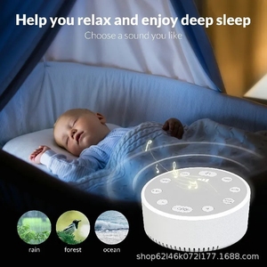 Altavoz de máquina de sonido de ruido blanco con 7 colores luz de estado de ánimo sonidos naturales reproducción de <span class=keywords><strong>música</strong></span> memoria sincronización terapia de sueño <span class=keywords><strong>para</strong></span> bebé - Product Image 4