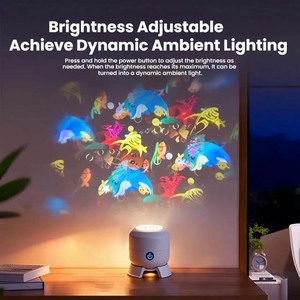 TSINYE Dynamic Rotating <b>Globe</b> LED Projector <b>Light</b> USB Rechargeable Plug-In Touch Control Dimmable Snowflake/Christmas/Ocean Home - Product Image 3