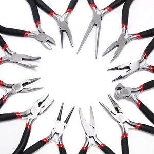 Jewelry Making Tool Set Multi Functional Pliers Metal For DIY <b>Craft</b> Jewelry Repair Tools With Black Red Handles - Product Image 1