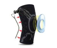 Rodillera de compresión ajustable con cierre magnético suave para protección de la rótula, ideal para voleibol, fútbol y deportes.