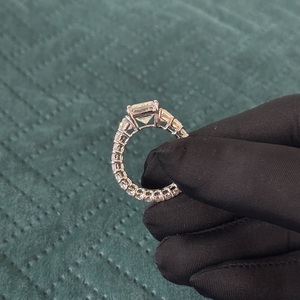 Anillo de Diamantes de Platino PT950 Moderno, Piedra Cultivada en Laboratorio, Joyería de Lujo Unisex para Uso Diario - Product Image 6