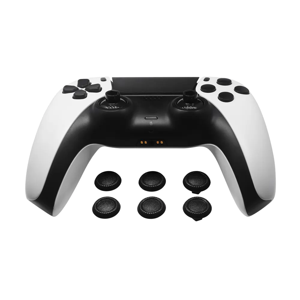 For PS5 Repair Part Cover Analog 8 in 1 Adjustable Height Black Thumb Stick Compatible with PS5 Wireless Controller