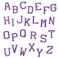 À la mode bricolage 5CM coloré brodé Patch lettres presse à chaud broderie Alphabet lettre numéro patchs pour fer sac chapeau