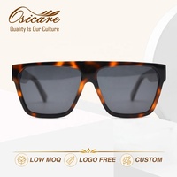 Lunettes de soleil Osicare de haute qualité, design rétro, monture en acétate Mazzucchelli vintage, lunettes de soleil pour hommes, luxe, cricket, 100% S2 foncé, homme