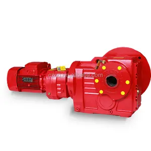 K Series Helical Gear Reducer Vertical Installation Cast Iron Gear Box 5.5KW 7.5KW Copper Motor