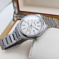 Jam Tangan Mekanis Otomatis Pria Citizent Kualitas Tinggi Jam Tangan Pria Kalender Detik Kecil Dial Putih Bertekstur Jam Tangan Pria NJ0180